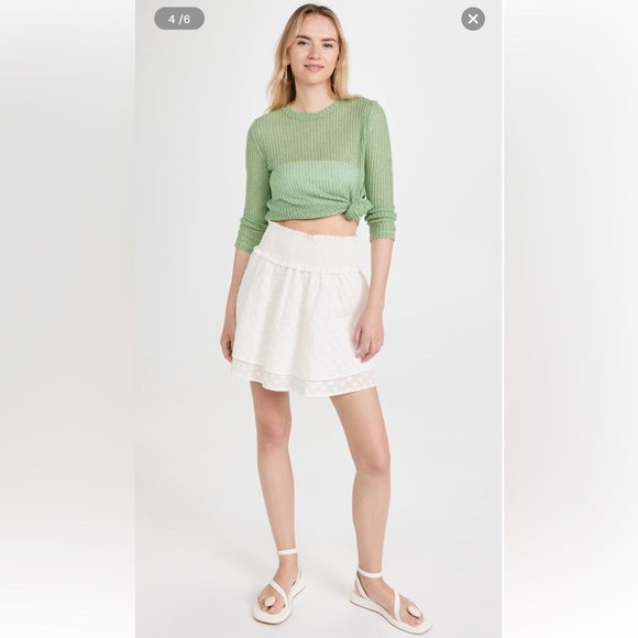 NWT Rails Addison white embroidered daises skirt size xs - Picture 3 of 14